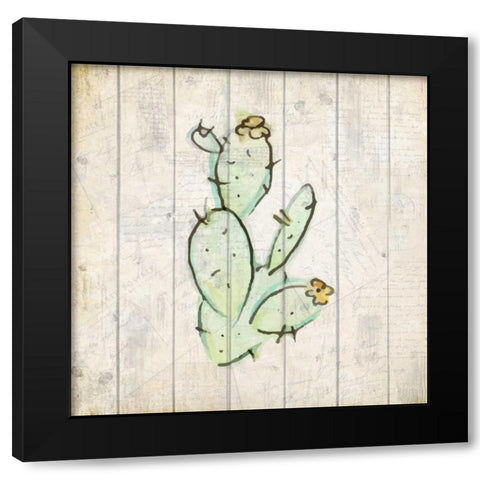 Watercolor Cactus 2 Black Modern Wood Framed Art Print by Allen, Kimberly