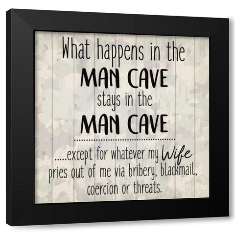 What Happens Black Modern Wood Framed Art Print by Allen, Kimberly