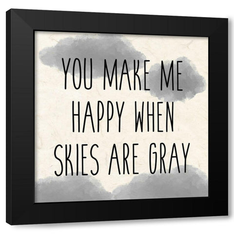 You Are My Sunshine B Black Modern Wood Framed Art Print by Kimberly, Allen