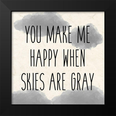 You Are My Sunshine B Black Modern Wood Framed Art Print by Kimberly, Allen