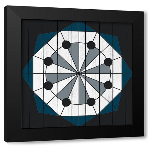 Country Star 1 Black Modern Wood Framed Art Print with Double Matting by Kimberly, Allen