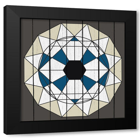 Star Geo Black Modern Wood Framed Art Print with Double Matting by Kimberly, Allen
