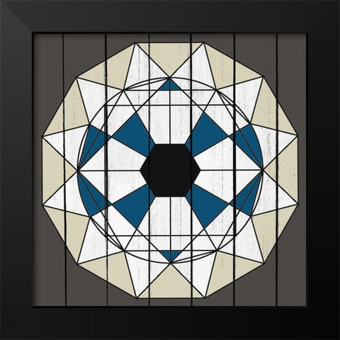 Star Geo Black Modern Wood Framed Art Print by Kimberly, Allen