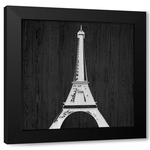Eiffel Tower Black Modern Wood Framed Art Print by Kimberly, Allen