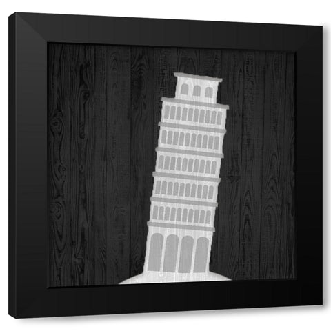 Pisa Black Modern Wood Framed Art Print with Double Matting by Kimberly, Allen