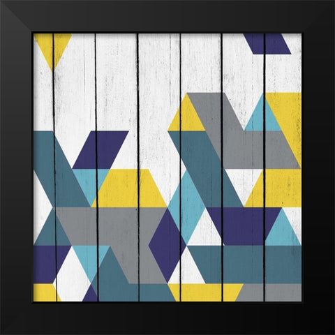 Geo 1 Black Modern Wood Framed Art Print by Kimberly, Allen