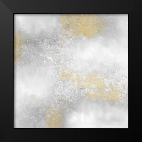 Golden Grey Lights Black Modern Wood Framed Art Print by Kimberly, Allen