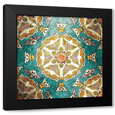 Tiled 3 Black Modern Wood Framed Art Print with Double Matting by Kimberly, Allen