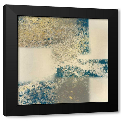 Blocking Gold 1 Black Modern Wood Framed Art Print by Allen, Kimberly