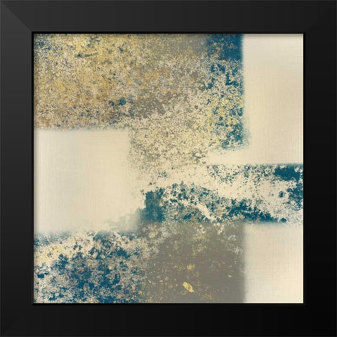 Blocking Gold 1 Black Modern Wood Framed Art Print by Allen, Kimberly