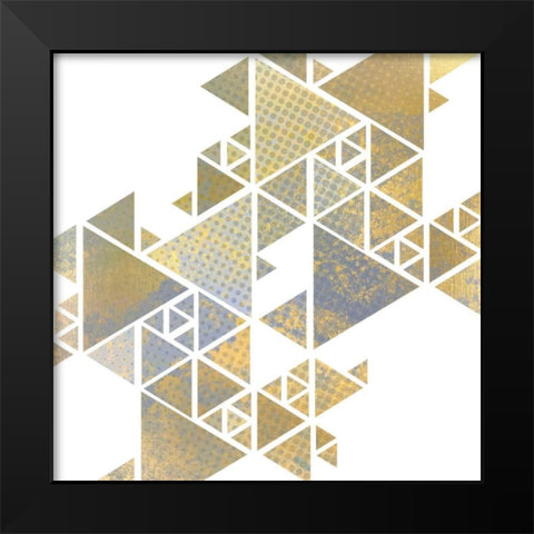 Triangle Gold 1 Black Modern Wood Framed Art Print by Allen, Kimberly