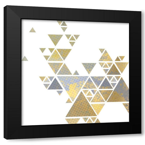 Triangle Gold 2 Black Modern Wood Framed Art Print by Allen, Kimberly