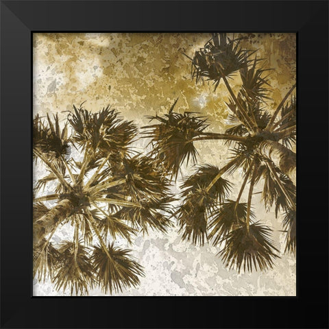 Palm Tree Gold 2 Black Modern Wood Framed Art Print by Kimberly, Allen