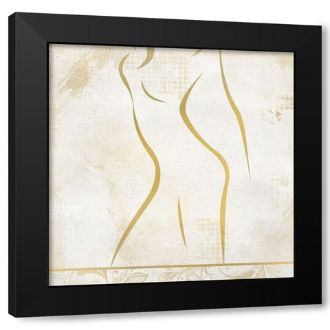 Serenity Calm 1 Black Modern Wood Framed Art Print with Double Matting by Kimberly, Allen
