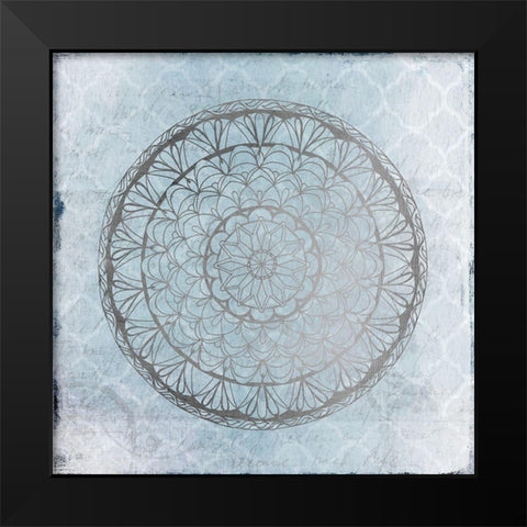 Silver Medallion 2 Black Modern Wood Framed Art Print by Kimberly, Allen