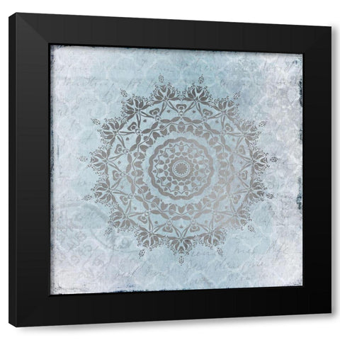 Silver Medallion 3 Black Modern Wood Framed Art Print with Double Matting by Kimberly, Allen