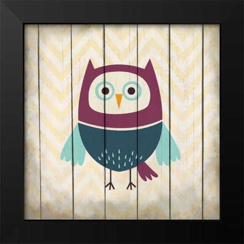 Owl 1 Black Modern Wood Framed Art Print by Kimberly, Allen
