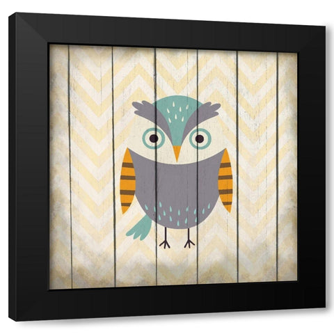 Owl 2 Black Modern Wood Framed Art Print by Kimberly, Allen