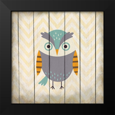 Owl 2 Black Modern Wood Framed Art Print by Kimberly, Allen