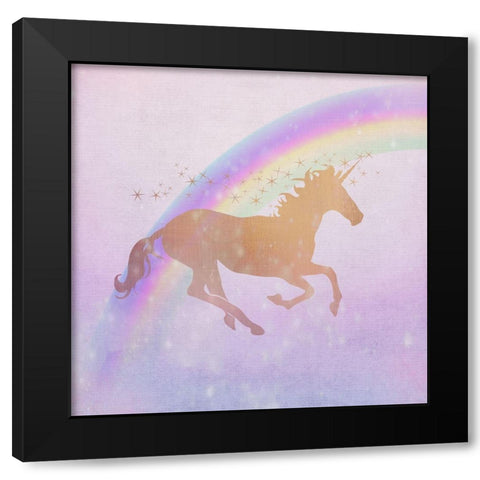 Ombre 1 Black Modern Wood Framed Art Print with Double Matting by Kimberly, Allen