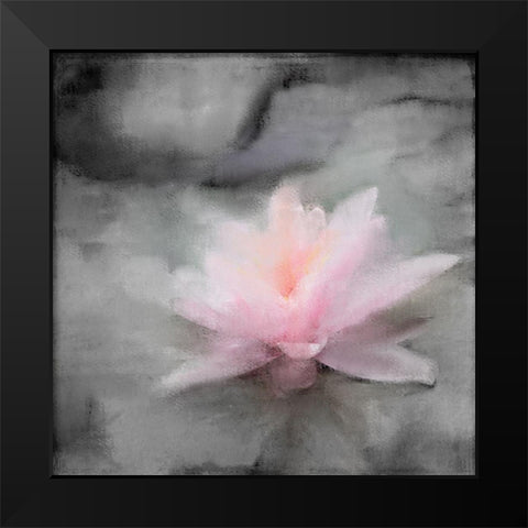 On the Lilly Pad Black Modern Wood Framed Art Print by Kimberly, Allen