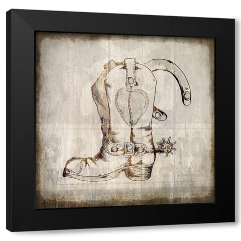 Wild West 1 Black Modern Wood Framed Art Print by Kimberly, Allen