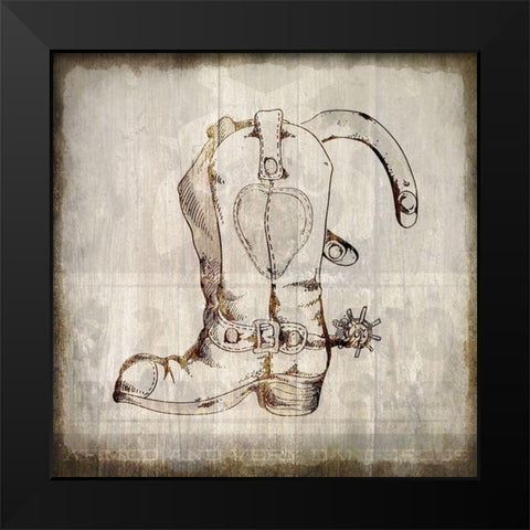 Wild West 1 Black Modern Wood Framed Art Print by Kimberly, Allen