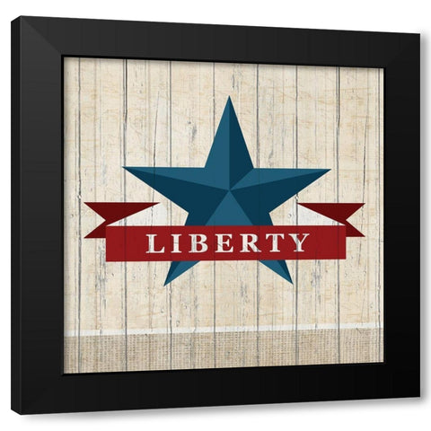 Liberty 1 Black Modern Wood Framed Art Print with Double Matting by Kimberly, Allen
