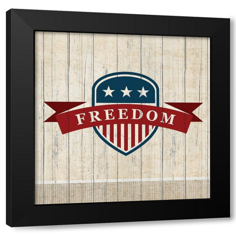 Liberty 3 Black Modern Wood Framed Art Print with Double Matting by Kimberly, Allen