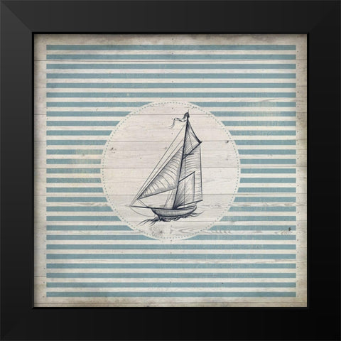 Lets Sail  2 Black Modern Wood Framed Art Print by Kimberly, Allen
