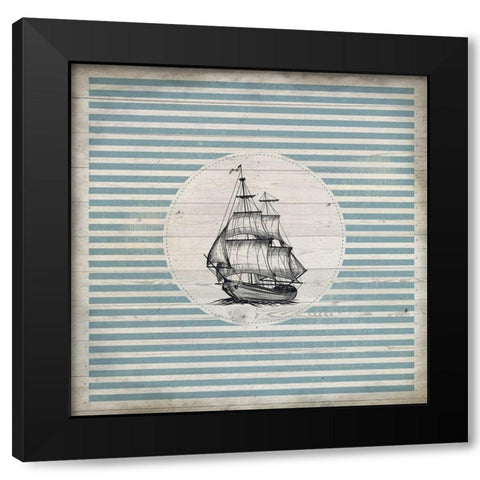 Lets Sail 1 Black Modern Wood Framed Art Print by Kimberly, Allen