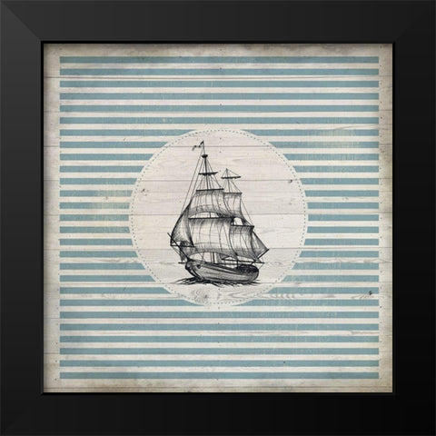 Lets Sail 1 Black Modern Wood Framed Art Print by Kimberly, Allen