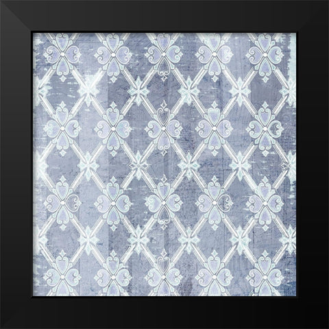 Lattice Pattern Black Modern Wood Framed Art Print by Kimberly, Allen