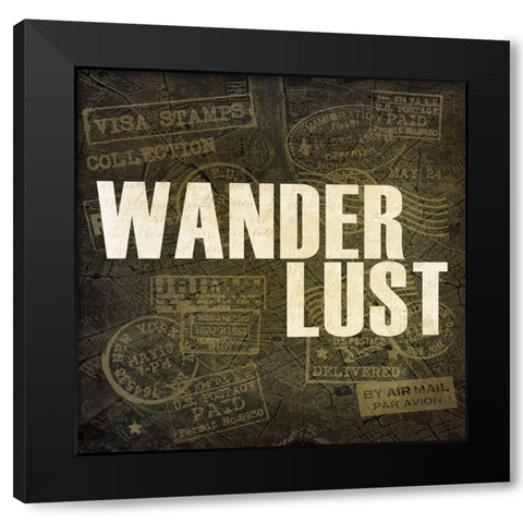 Wanderlust 1 Black Modern Wood Framed Art Print with Double Matting by Kimberly, Allen
