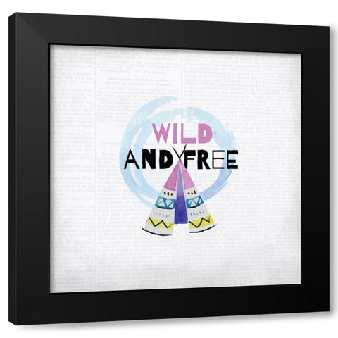 Newspaper Boho 2 Black Modern Wood Framed Art Print by Kimberly, Allen