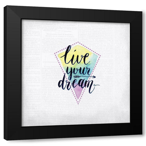 Newspaper Boho 4 Black Modern Wood Framed Art Print with Double Matting by Kimberly, Allen