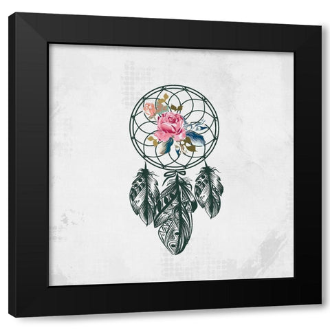 Dreamcatcher 2 Black Modern Wood Framed Art Print by Kimberly, Allen