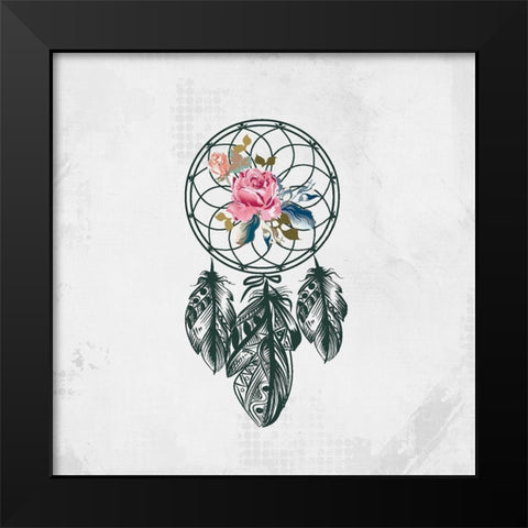Dreamcatcher 2 Black Modern Wood Framed Art Print by Kimberly, Allen