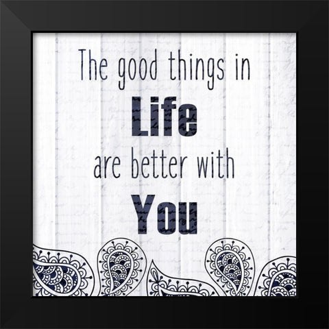 Always Love 5 Black Modern Wood Framed Art Print by Kimberly, Allen