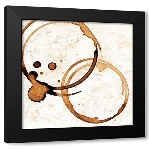 Copper Circles 1 Black Modern Wood Framed Art Print with Double Matting by Allen, Kimberly