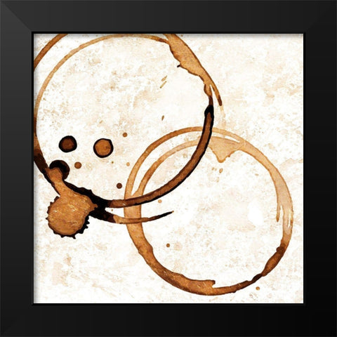 Copper Circles 1 Black Modern Wood Framed Art Print by Allen, Kimberly