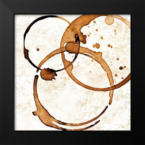 Copper Circles 2 Black Modern Wood Framed Art Print by Allen, Kimberly