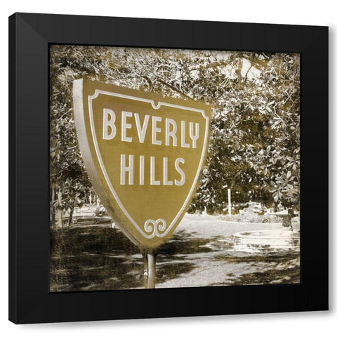 Beverly Hills Black Modern Wood Framed Art Print with Double Matting by Kimberly, Allen