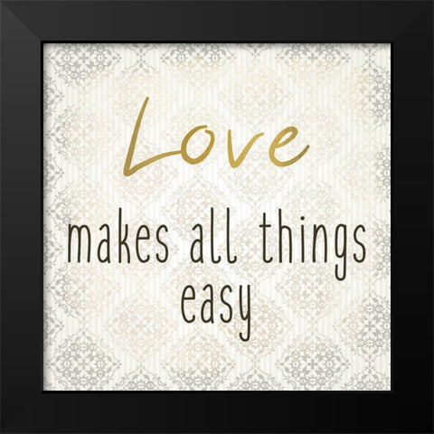 Faith Hope Love 3 Black Modern Wood Framed Art Print by Kimberly, Allen