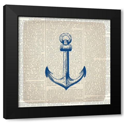 Newspaper Coast 2 Black Modern Wood Framed Art Print with Double Matting by Kimberly, Allen