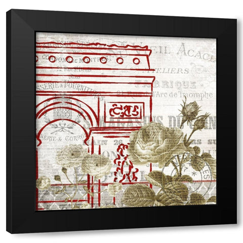 Paris Script Series 8 Black Modern Wood Framed Art Print by Kimberly, Allen