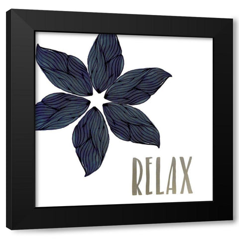 Relaxing 1 Black Modern Wood Framed Art Print by Kimberly, Allen