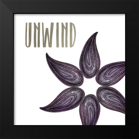 Relaxing 2 Black Modern Wood Framed Art Print by Kimberly, Allen