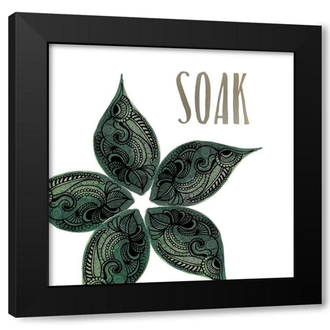 Relaxing 3 Black Modern Wood Framed Art Print by Kimberly, Allen