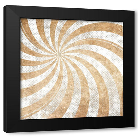 Swirlin Black Modern Wood Framed Art Print with Double Matting by Kimberly, Allen